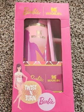 Stanley Barbie Pink and Purple Twist N Turn Tumbler